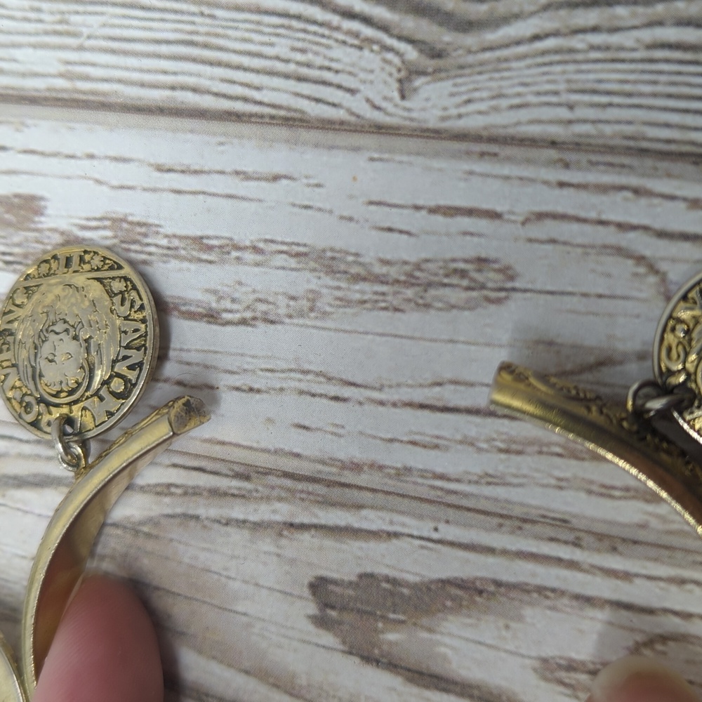 Whiting and Davis Vintage Coin Hinged Bracelet - Picture 5 of 12